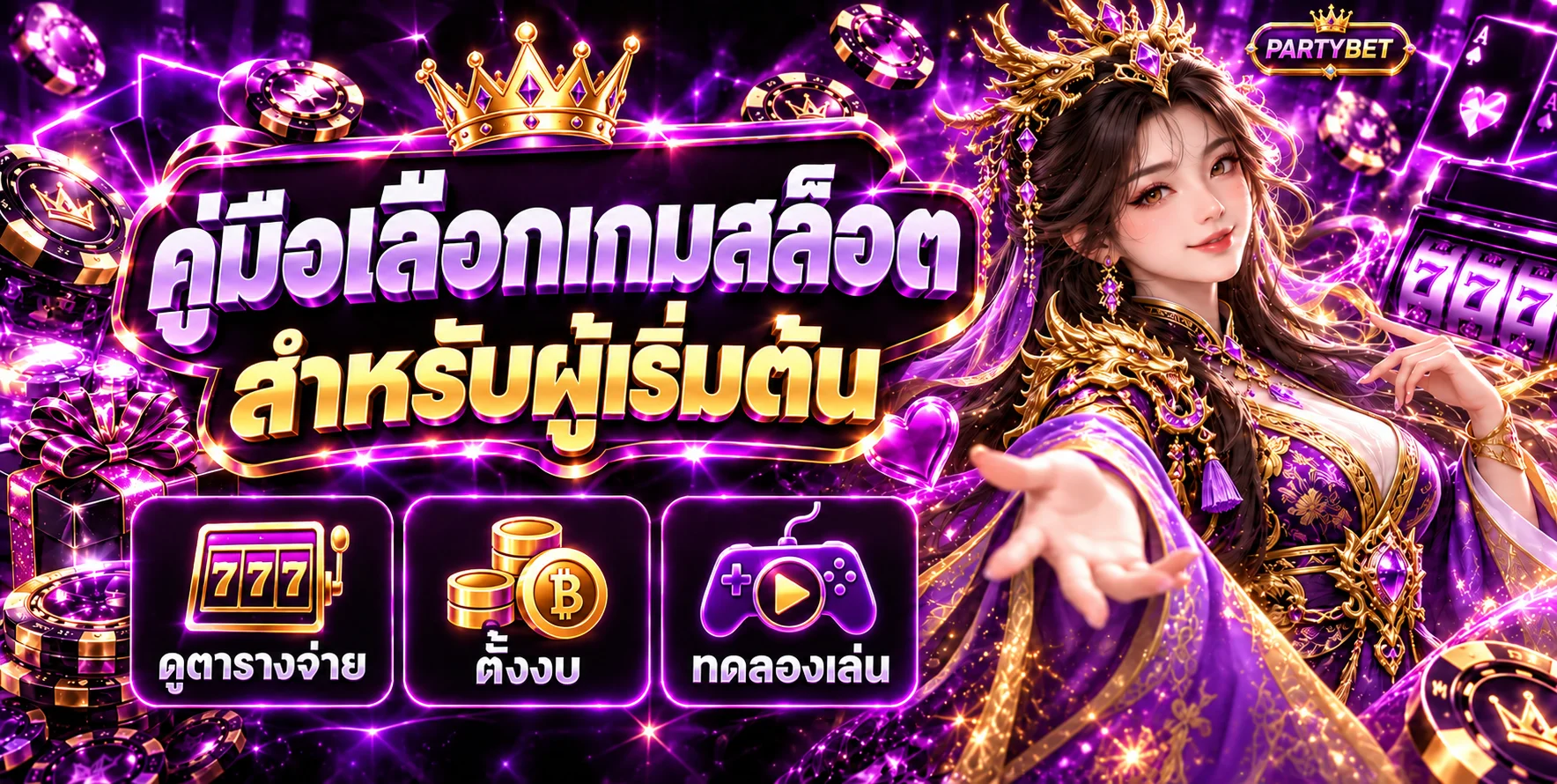 Partybet คู่มือเลือกเกมสล็อตสำหรับผู้เริ่มต้น 10 ขั้นตอน